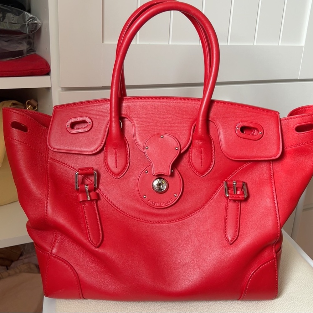 Ralph Lauren soft Ricky bag in vibrant red